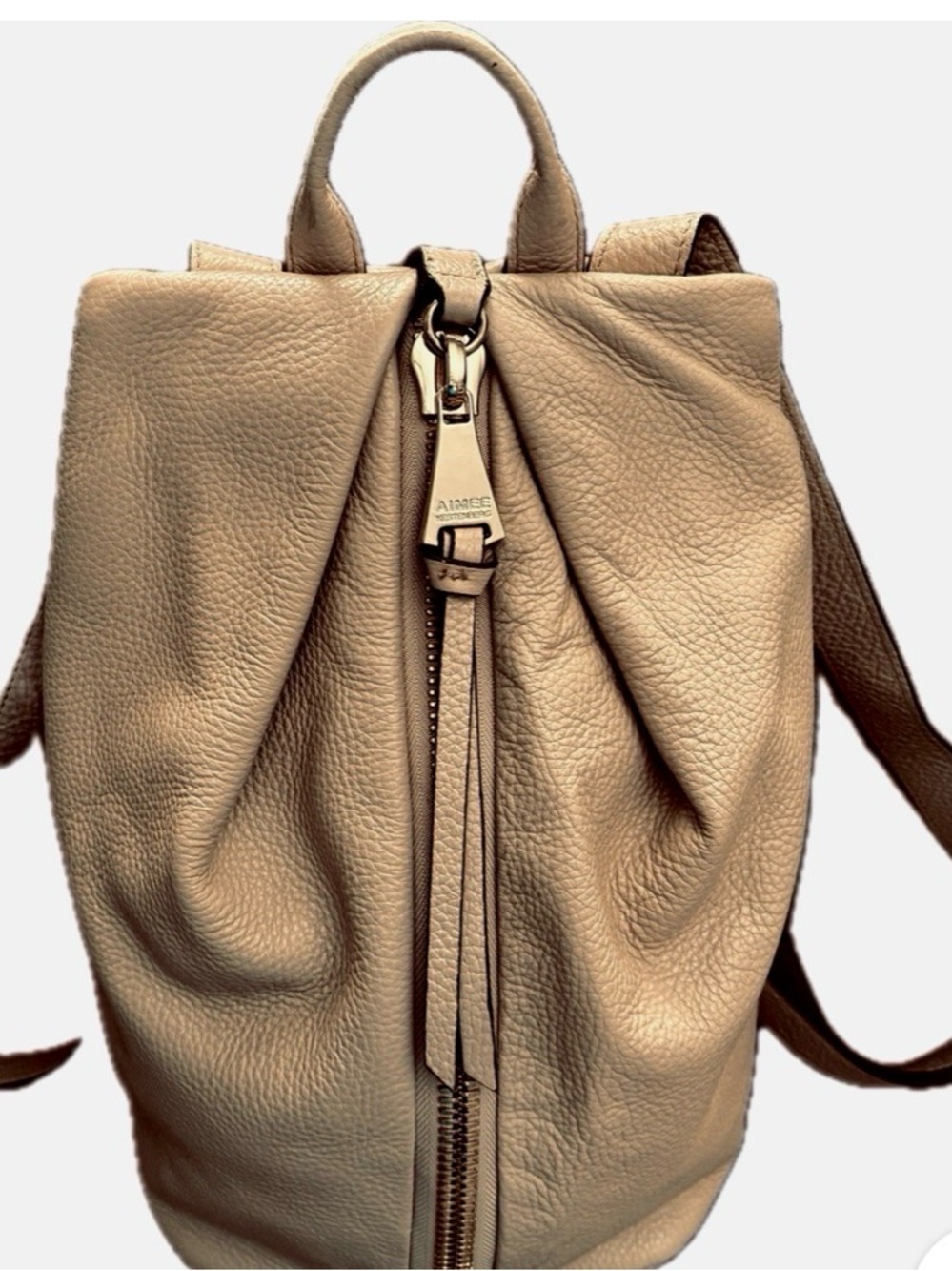Aimee Kestenberg-Leather subtle Pink/creamBackpack with Gold Hardware